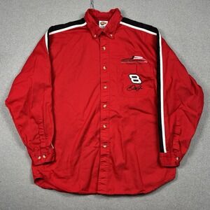 Winners Circle NASCAR Dale Earnhardt Jr Long Sleeve Racing Button Down Men's XL